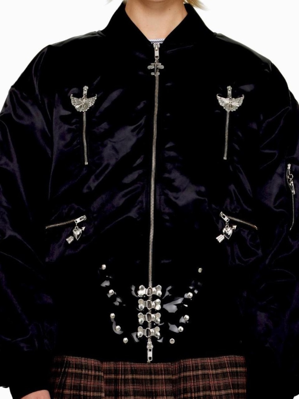 New with tags CHOPOVA LOWENA EMBELLISHED BOMBER JACKET